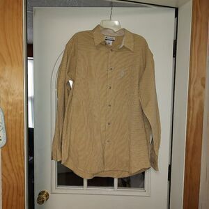 Columbia Yellow Checked Long Sleeved Button Down Shirt Size Men's XL